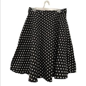 Vintage black and white polka dot skirt
